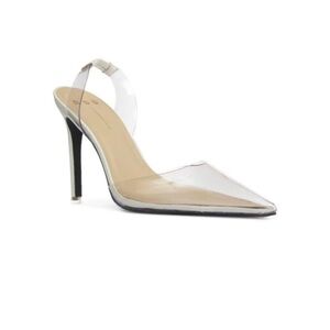 BLACK SUEDE STUDIO
Millie Transparent Slingback Pumps